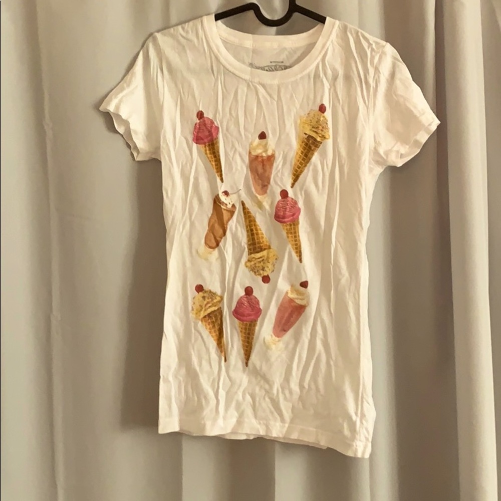 SAVVY DESSERT CUTE CREAM SHORT SLEEVE SHIRT